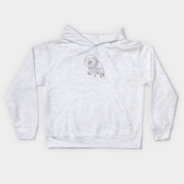 Space tardigrade Kids Hoodie by t335